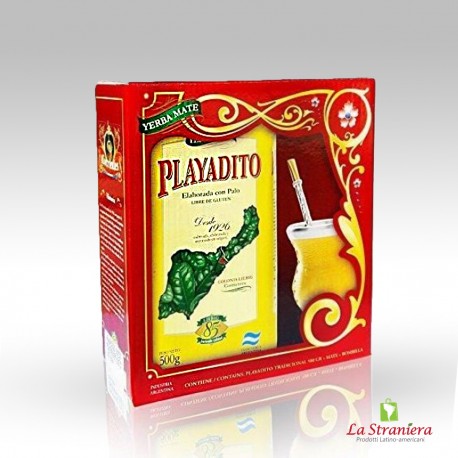 Kit Erba Mate Yerba Mate Playadito 500G.