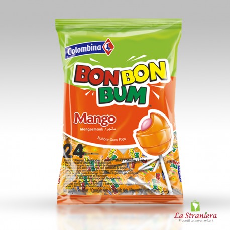 Lecca Lecca Pesca, Chupa Chupa Mango, Bon Bon Bum, Colombina 24unit.