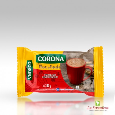 Cioccolate, Chocolate Corona Clavos y Canela 250G.