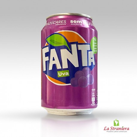 Bevanda Gaseosa Fanta Uva Lattina senza Zucchero 330ml