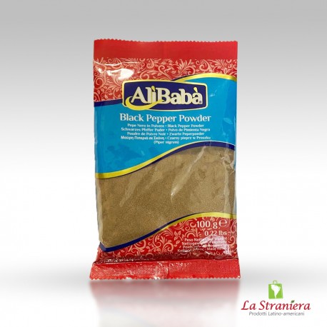 Pepe Nero in Polvere, Polvo de Pimienta Negra, Alibaba 100G.