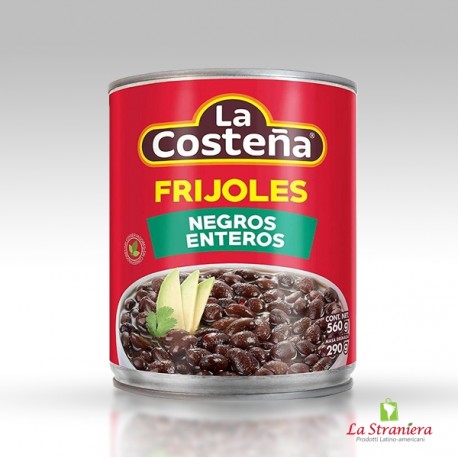 Fagioli Neri, Frijoles Negros Enteros, La Costeña 290G.
