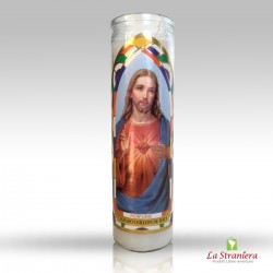 Candela di Vetro per Esoterismo ''Sagrado Corazon de Jesus'' Vela, Velon