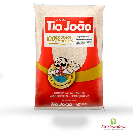 Riso Bianco a Grani Lunghi (Arroz Branco, Arroz Blanco) Tio Joao 5 KG.