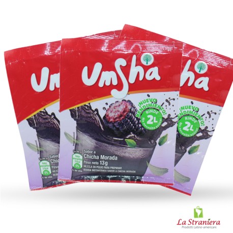 Chicha Morada Umsha En Polvo (Chicha Dimora succo in polvere) 13G X 3U.
