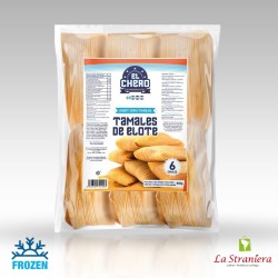 Tamales de Elote 6pz congelado, El Chero