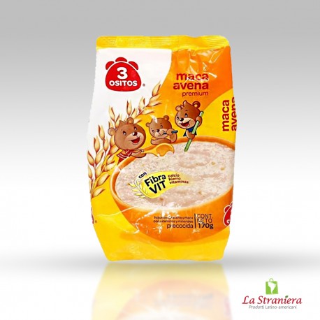 Maca Avena en Hojuelas, 3 Ositos 170G.